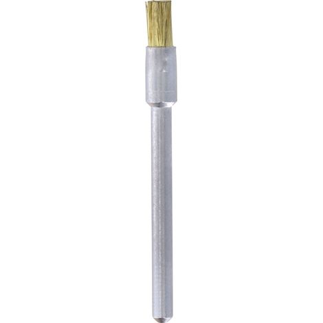 Brosse en laiton Dremel 537 - kit d'accessoires pour outil multifonction avec 3 brosses en laiton Ø 3,2 mm pour dérouiller, ébavurer et nettoyer le métal, l'or, le cuivre, l'acier, la tôle, le laiton  (1/4)