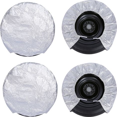 Tbest Protections solaires durables pour roue de remorque de bateau de camping-car Van Camionnette Film en aluminium argenté 23-25" (27-29"). (1/5)