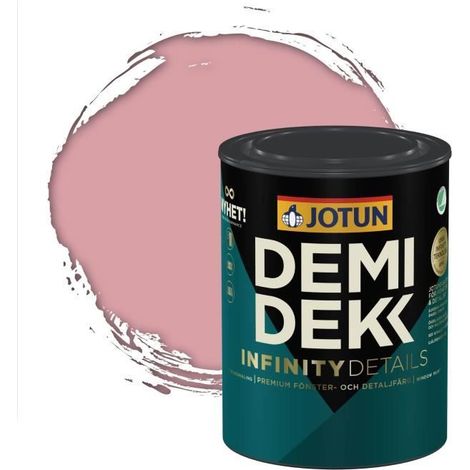 Peinture Bois - JOTUN - Lasure Opaque Satinée - RAL 3015 - 0,75L - Rose Clair (1/2)