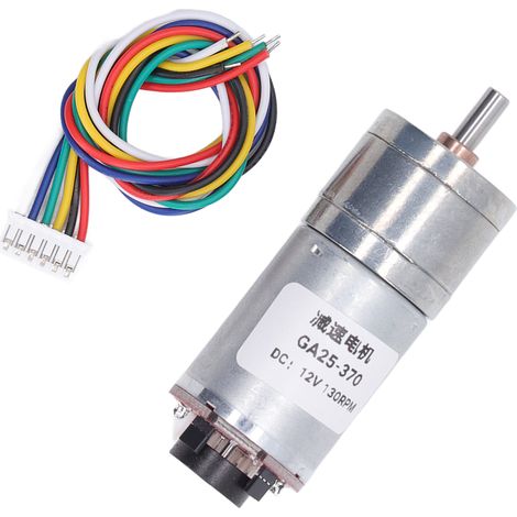 Getriebemotor 12V 130RPM Metallgetriebe Hochdrehmoment Aluminiumlegierung Elektronisches Bauteil für Druckerroboter (1/5)
