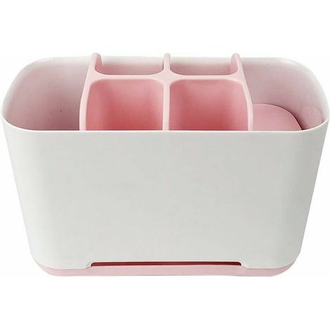Porte-Brosse à Dents et Tubes de Dentifrice Plastique et Hygiénique Grand Modèle,rose