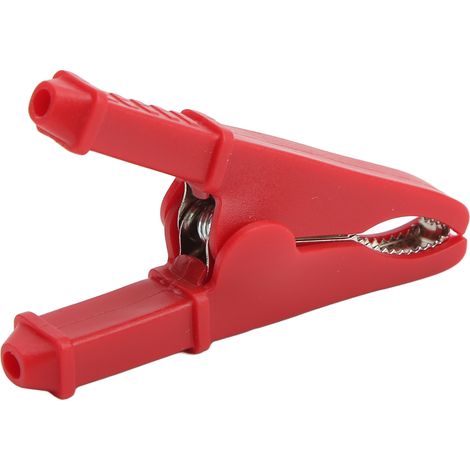 Lot de 5 pinces de test électriques, excellente conductivité, résistance à la corrosion, mini-pinces de test pour appareils électroniques (rouge). (1/5)