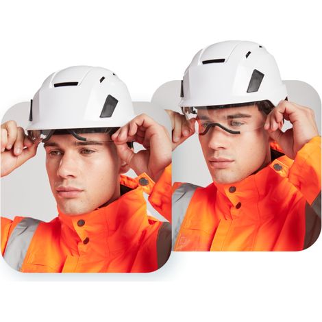 Casco Endurance con visor: Seguridad y Confort - Naranja (1/5)