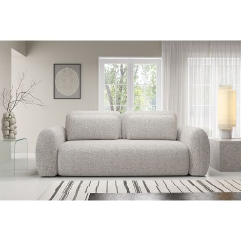 Sofa 3-Sitzer mit Schlaffunktion GASTON in Stoff Puente Beige (1/5)
