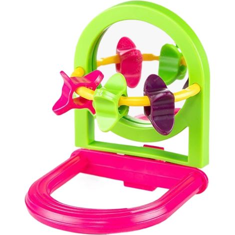 Ensemble de jouets pour perroquet, jouet pour l'exercice du bec, jouet pour la stimulation mentale, jouet en bois avec accessoires à suspendre (couleurs aléatoires) (1/5)