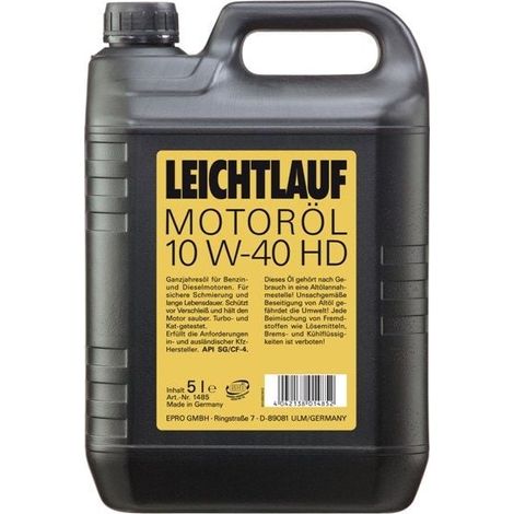 Motoröl Leichtlauf 10W-40 HD 5 l Öl Motoröle Motorenöle Motorenöl Benzin Diesel (1/2)