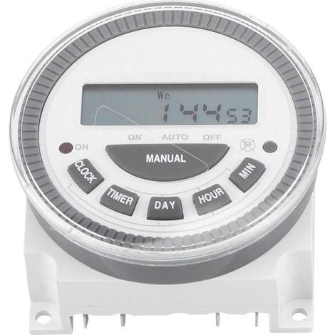 16A Minuterie Hebdomadaire Horloge Programmable Hebdomadaire Programmateur Interrupteur Relais avec Cache AntiPoussière pour Appareils Ménagers Lampe (1/4)