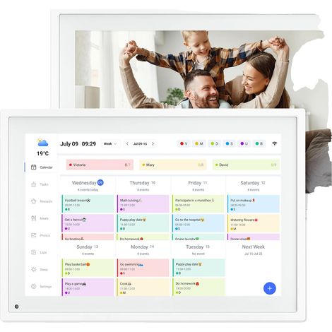 Cadre Photo Numérique, Écran Tactile de 10,1", Synchronisation en Temps Réel, P10, Prise EU (1/2)