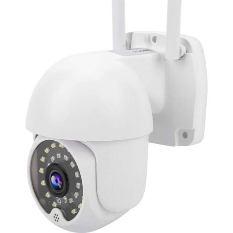 Caméra de sécurité WiFi sans fil - Audio bidirectionnel - Rotation PTZ - Détection de mouvement - Enregistrement d'images - Alimentation 100-240V (UE) (1/4)