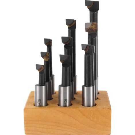 Jeu d'outils avec plaquettes brazées - têtes d'alésage MW-Tech KBS1220