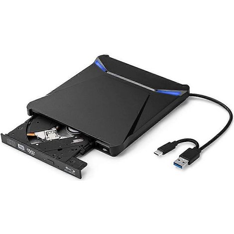 Externer USB 3.0 Blu-ray-Brenner, optischer DVD-Leser/Brenner, 3D Blu-ray-Leser/Brenner für Laptop, PC, Mac und Linux. (1/5)