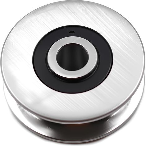 8 mm/0,3" 271 kg en acier inoxydable à rainure en U profonde, roulements à billes, poulie en métal, roulements de roue, poulie à câble métallique pour guide de levage, diamètre intérieur (50 mm) (1/5)