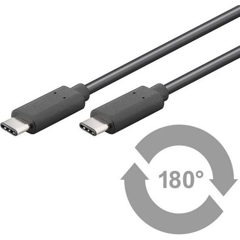 Cable MicroConnect USB-C 3.2 Gen2 negro. 1 m