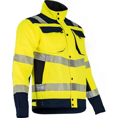 Giacca riflettente ad alta visibilità LMA T3 M giallo fluorescente/marino - 2219 T3/M