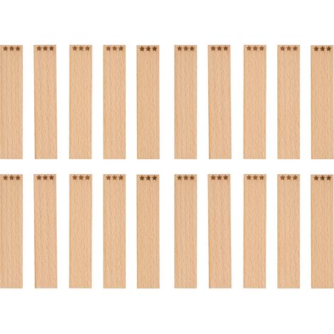 Stoppini in legno con incisione - stelle 100x20x1 mm 20 pezzi