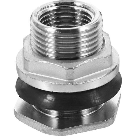 Raccord de cloison pour réservoir d'eau, adaptateur pour réservoir d'eau de piscine/aquarium 1/2 pouce (1/5)