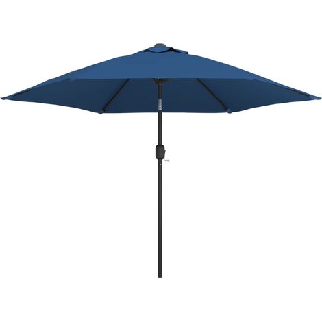 Sombrilla de exterior con poste de metal 300 cm azul 020008279