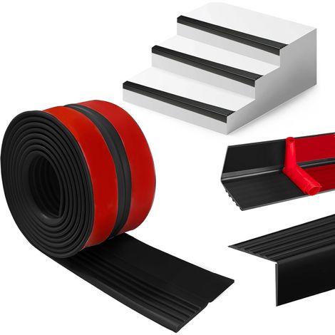 Nez de Marche Autocollant Profilé Antidérapant - Protection des Bords d'Escalier Anti-Chute, Imperméable et Résistant à l'Usure - Adapté Intérieur et Extérieur (1/5)