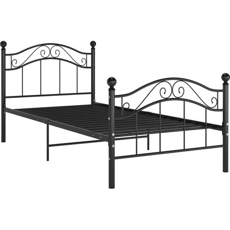 Maison Exclusive - Bett Schwarz Metall 100x200 cm