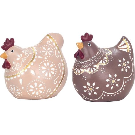 Signes Grimalt Figura De Gallina Figuras  Figura Gallina 2 U Animales Multicolor 7x10x10cm 31008