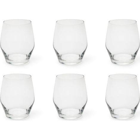 Lot de 6 verres transparents, verre, 370 ml. (1/3)