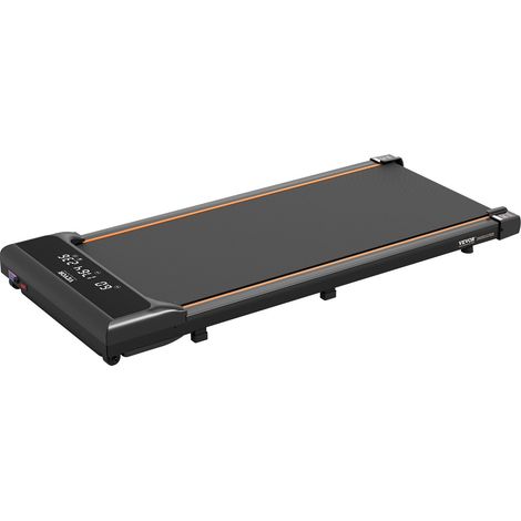 Tapis de marche portable et léger, idéal pour la marche ou le jogging à domicile ou sous un bureau. Capacité de 120 kg (265 lbs), puissance de 2,5 CV. Télécommande et écran LED inclus. (1/5)