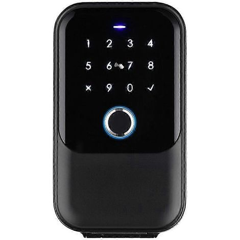 Boîtier à clés intelligent étanche, compatible avec les mots de passe, la reconnaissance d'empreintes digitales, le Bluetooth, le Wi-Fi et le contrôle par application, et pouvant être fixé au mur. (1/5)