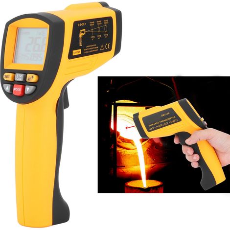 Thermomètre sans contact GM1150 avec logo, thermomètre infrarouge portable, pistolet thermique industriel (1/5)