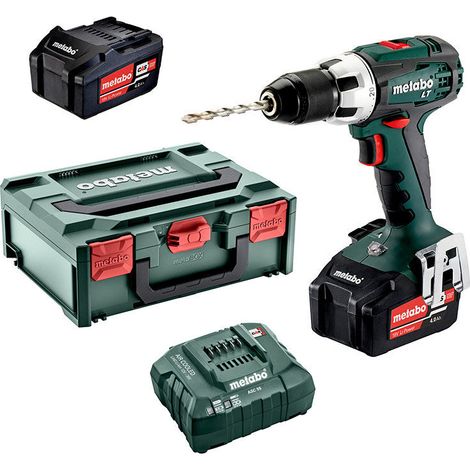 Metabo BS 18 LT trapano avvitatore a batteria 18 V 60 Nm ( 602102500 ) + 2x batteria ricaricabile 4,0 Ah + caricatore + metaBOX