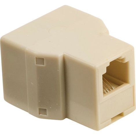 Valueline Divisor Telecom, RJ11 hembra – 2x RJ11 hembra, blanco, apto para dividir cable telefónico