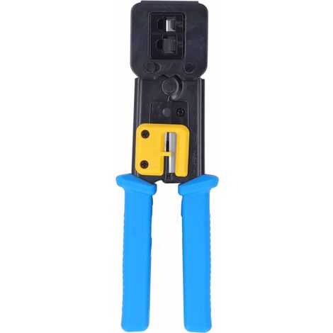 Pince à sertir réseau à cliquet pour connecteurs RJ 8P 6P, outil de sertissage professionnel pour câbles Ethernet (1/5)