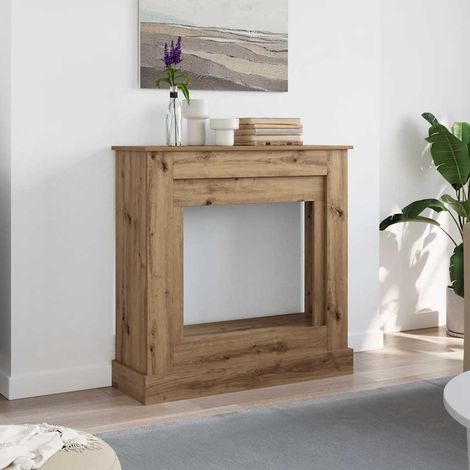 Kaminumrandung Artisan-Eiche 90x30x90 cm Holzwerkstoff