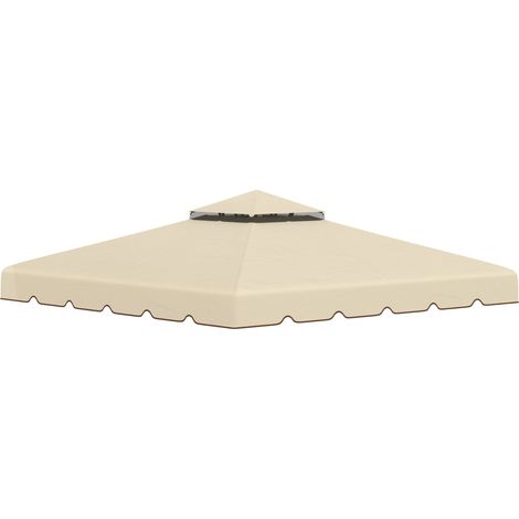 Tetto di Ricambio per Gazebo da Giardino 3x3m in Poliestere Beige (1/5)