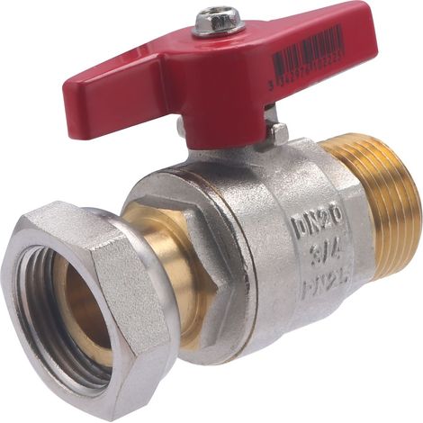 Noyon & Thiebault – Vanne papillon mâle femelle écrou libre 20x27 – Laiton 100% compatible eau potable – Ouverture quart de tour – Installation facile