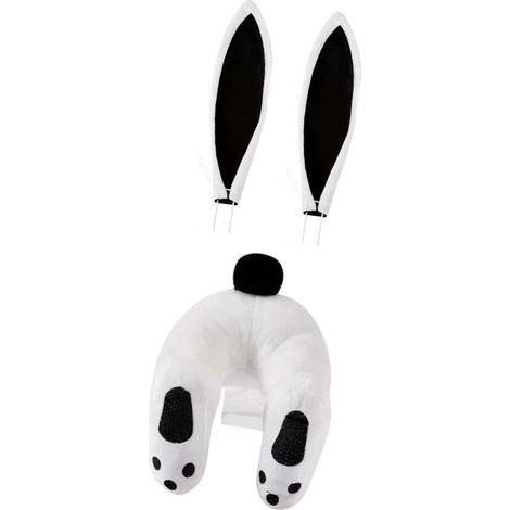 Couronne de lapin de Pâques en peluche pour décoration murale (1/4)