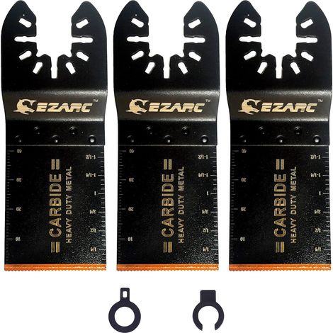 Lame De Scie Oscillante - Carbure - Pour Coupe Métal Trempé Acier Inoxydable Fibre De Verre - Lot De 3 (1/5)
