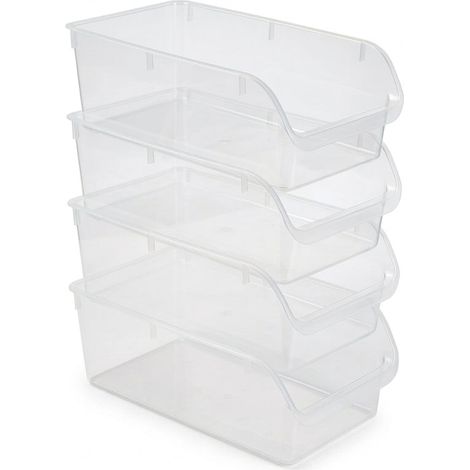 Set 4 Organizer Frigo / Contenitori Salvaspazio HEMAX (1/4)