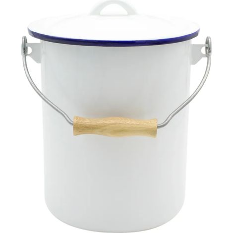 Mülleimer weiß mit Deckel 3 L