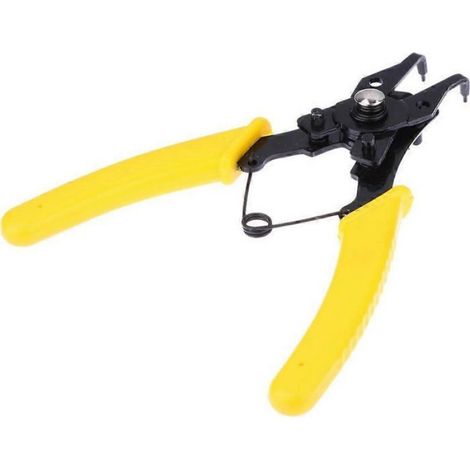 Pince À Circlips - 4 Embouts Interne Et Externe - Pour Atelier Et Bricolage - 19 À 44 Mm Interne 25 À 64 Mm Externe - Acier Jaune - 1 Pièce (1/5)