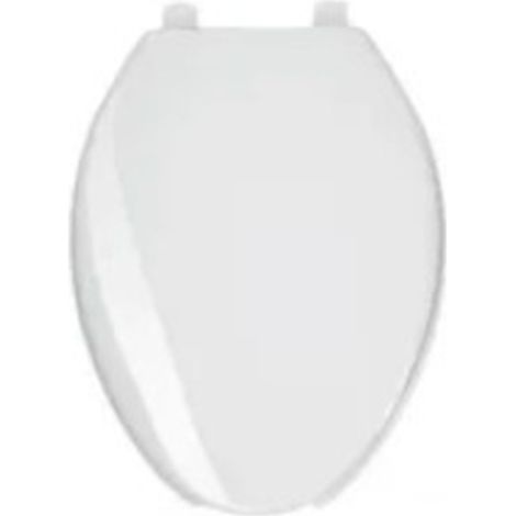 Abattant de toilette à fermeture ralentie, en polypropylène blanc épais, installation rapide, pour usage domestique, remplacement (1/5)