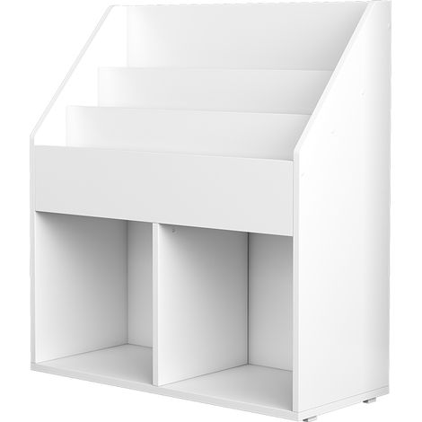 Kinderregal Conny, Weiß, 72 x 79 cm mit großen Ablagen, Vicco