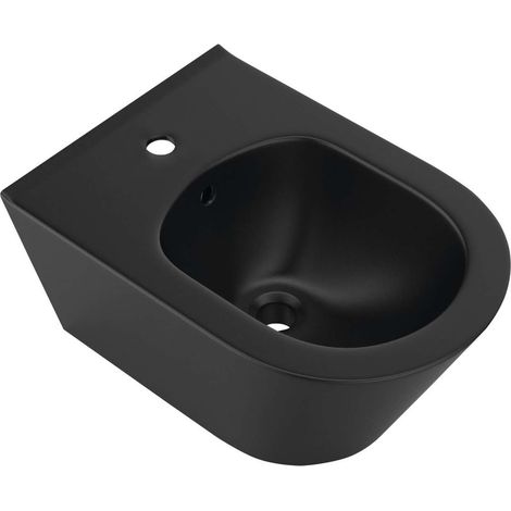 Sapho Avva - Bidet sospeso, con foro per miscelatore, nero opaco 100324-110 (1/3)