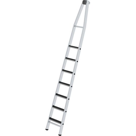 MUNK Stufen-Glasreinigerleiter mit nivello-Traverse clip-step R13, 7-stufiges Oberteil (1/3)