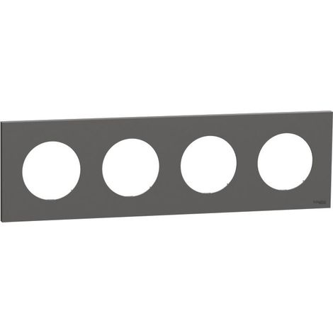 Plaque Odace Gris basalte 4 postes (S904708)