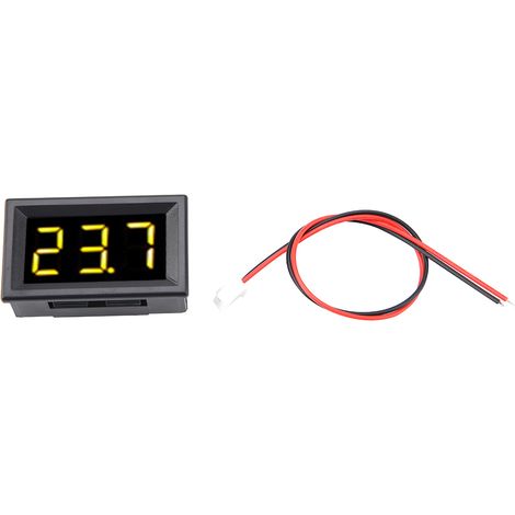 Voltmètre Numérique DC 2.5-30V à Deux Fils avec Affichage LED 0.56 Pouce (Jaune) (1/5)