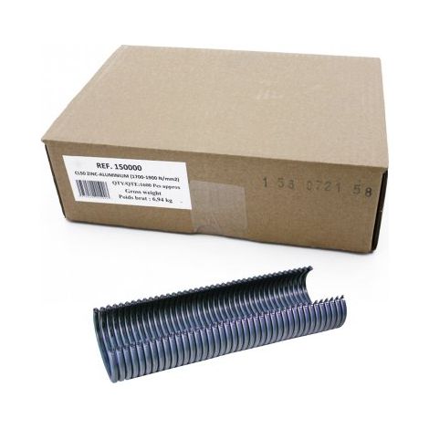Edma – Anneaux CL50 en aluminium et zinc haute résistance – Dimensions 45 x 24 x 3 mm – Boîte de 1600 unités – Résistance 1750-1900 N/mm²