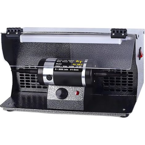 Máquina pulidora de joyas, doble husillo, colector de polvo, enchufe europeo de 220 V. (1/2)