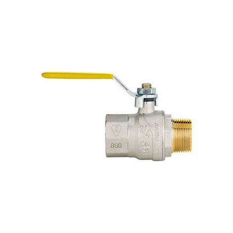 rubinetto a sfera dritta per arresto gas, maschio - femmina - 1/2"