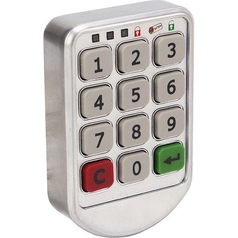 Schlüsselloses elektronisches Codeschloss für Schränke und Schubladen aus Zinklegierung, für Zuhause, Büro, Kleiderschrank oder Spind. (1/5)