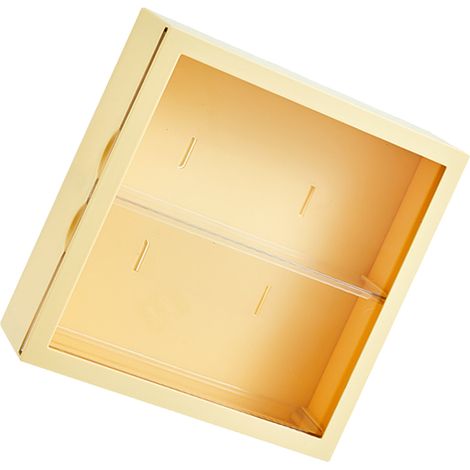 Présentoir mural pour figurines de aveugles, étagère de rangement pour loisirs créatifs, boîte de rangement jaune crème à l'épreuve de la poussière pour poupées et jouets (1/5)